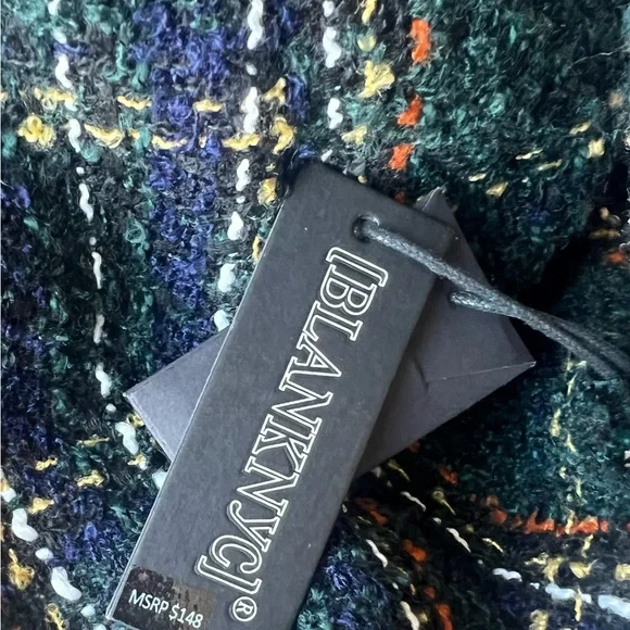 Blank NYC Green and Blue Plaid Blazer - Picture 5 of 6